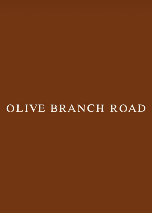 Brown background with 'OLIVE BRANCH ROAD' text