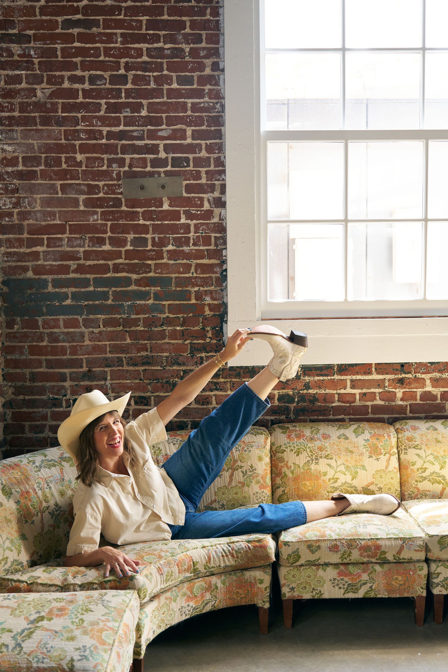 Ashley Nicole Work Shirt in Choca Wash