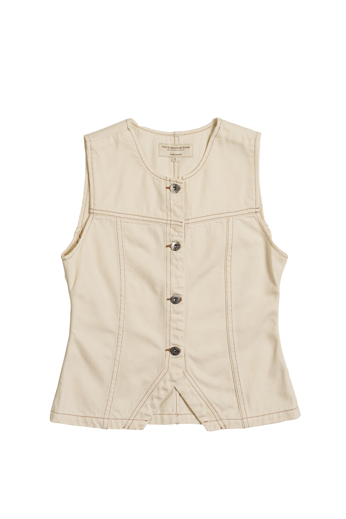 Loretta Denim Vest in Choca Wash